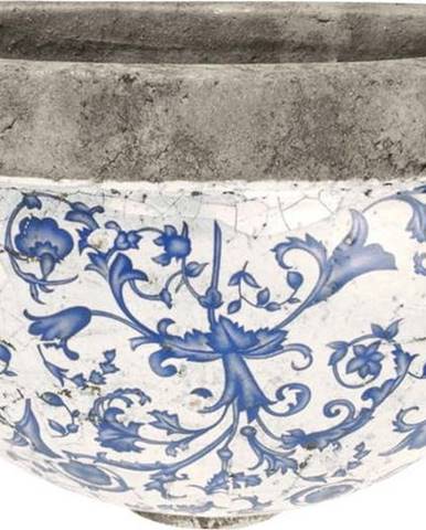 Modrobílý keramický závěsný květináč Esschert Design