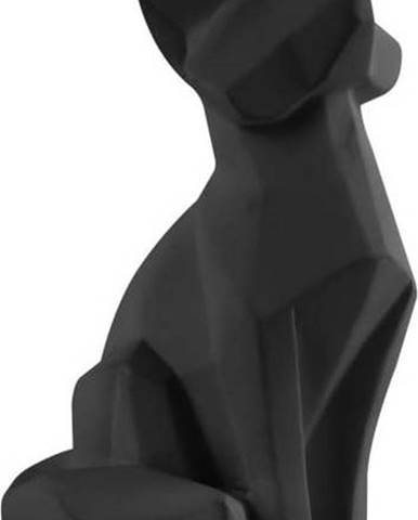 Matně černá soška PT LIVING Origami Fox, výška 15 cm
