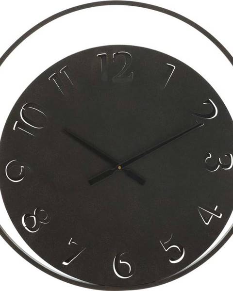 Mauro Ferretti Černé nástěnné hodiny Mauro Ferretti Circle, ⌀ 60 cm