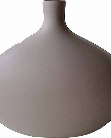 Hnědošedá keramická váza Rulina Platy, výška 25 cm