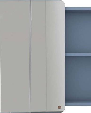 Světle modrá nástěnná koupelnová skříňka se zrcadlem Tom Tailor for Tenzo Color Bath Large