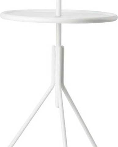 Bílý kovový odkládací stolek Zone Inu, ø 33,8 cm