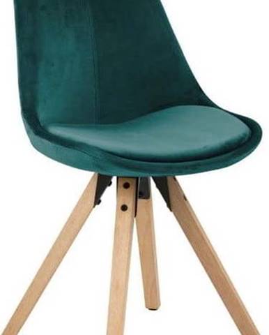 Sada 2 zelenomodrých jídelních židlí Actona Dima Velvet