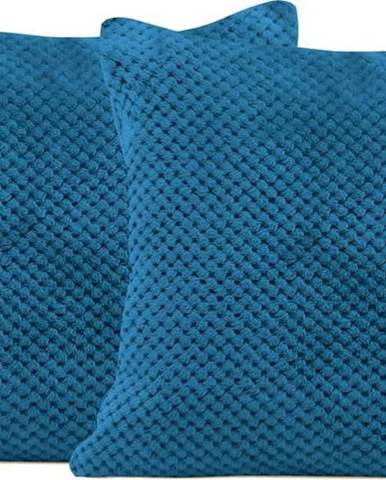 Sada 2 modrých dekorativních povlaků na polštář z mikrovlákna DecoKing Henry, 45 x 45 cm