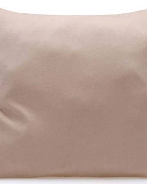 DecoKing Sada 2 světle hnědých bavlněných povlaků na polštáře DecoKing Amber Cappuccino, 40 x 40 cm