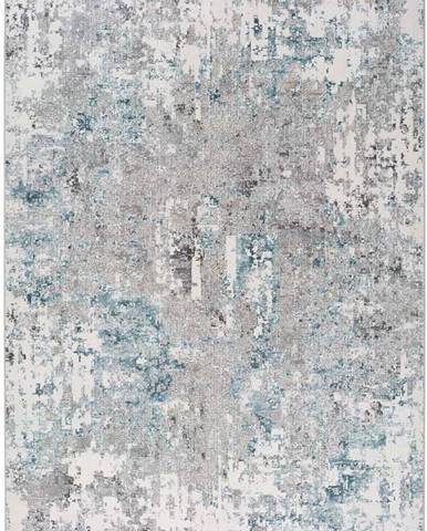 Modro-šedý koberec Universal Riad Abstract, 140 x 200 cm