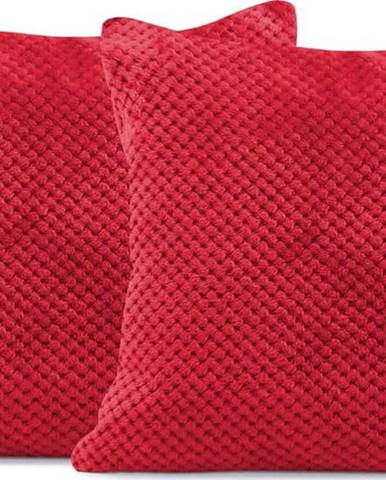 Sada 2 červených dekorativních povlaků na polštář z mikrovlákna DecoKing Henry, 45 x 45 cm