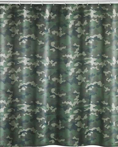 Pratelný sprchový závěs Wenko Camouflage, 180 x 200 cm