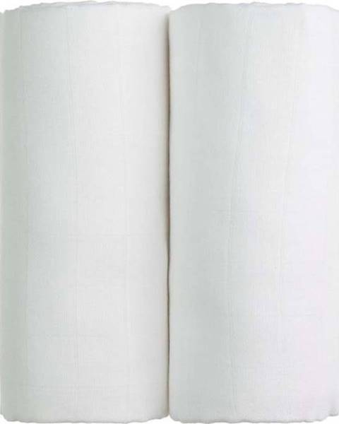 T-Tomi Sada 2 bílých bavlněných osušek T-TOMI Tetra, 90 x 100 cm