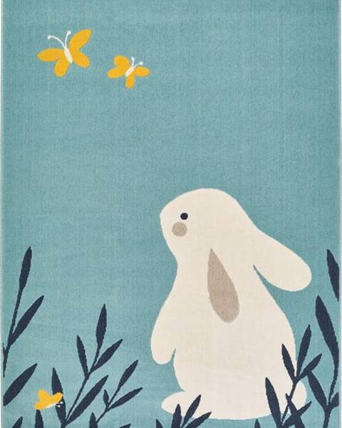 Zala Living Dětský modrý koberec Zala Living Design Bunny Lottie, 120 x 170 cm