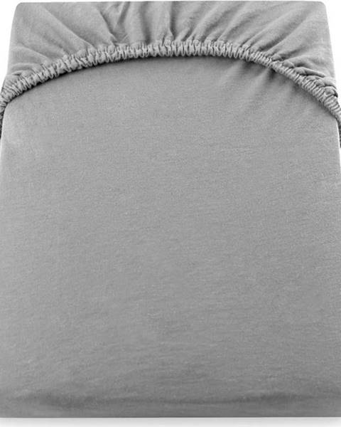 DecoKing Šedé elastické prostěradlo DecoKing Nephrite, 220/240 x 220 cm
