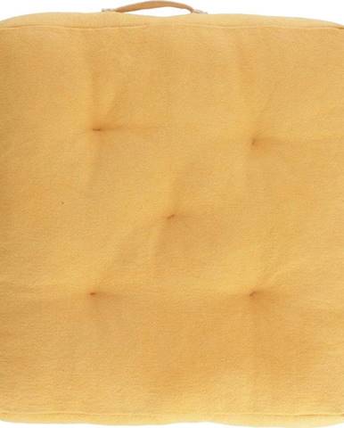 Žlutý bavlněný podsedák Kave Home Sarit, 60 x 60 cm