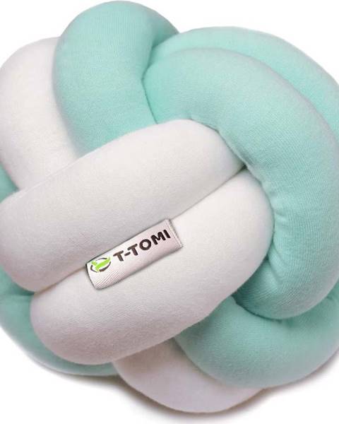 T-Tomi Zeleno-bílý bavlněný pletený míč T-TOMI, ø 20 cm