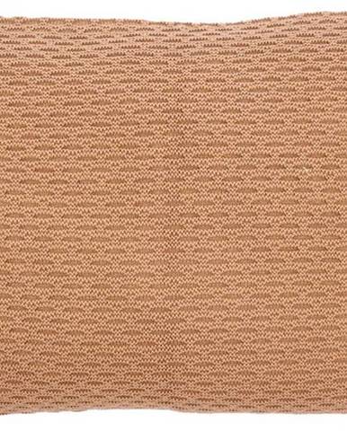 Oranžový polštář ze směsi bavlny a vlny Södahl Wave Knit, 40 x 60 cm