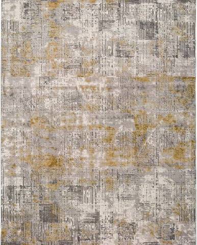 Šedý koberec Universal Kerati Mustard, 120 x 60 cm