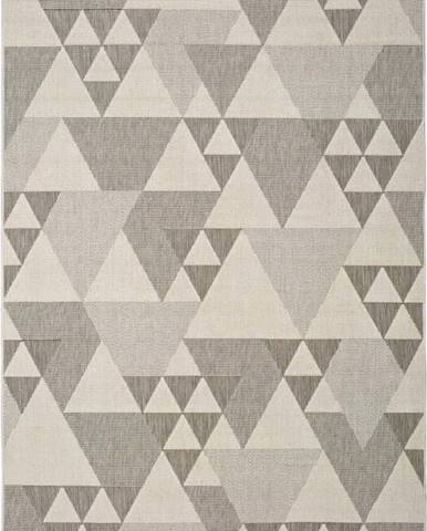 Béžový venkovní koberec Universal Clhoe Triangles, 160 x 230 cm