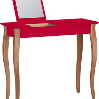 Červený toaletní stolek se zrcadlem Ragaba Lillo, šířka 85 cm