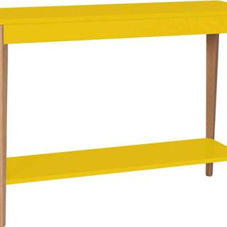 Žlutý konzolový stolek Ragaba Ashme, šířka 105 cm