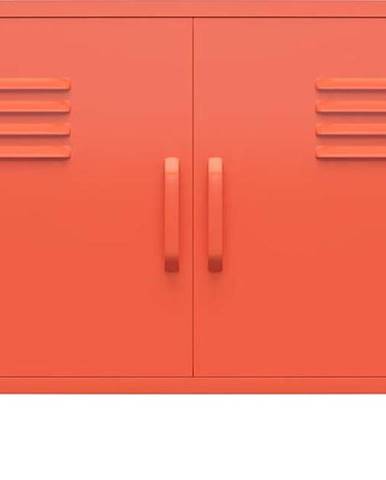 Oranžová kovová skříňka Støraa Cache, 100 x 64 cm