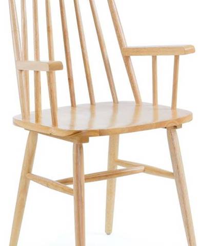 Přírodní jídelní židle ze dřeva kaučukovníku Kave Home Kristie