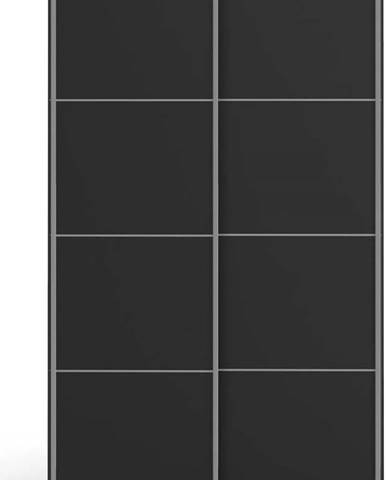 Černá šatní skříň Tvilum Verona, 122 x 202 cm
