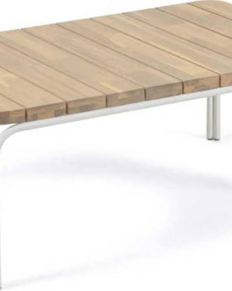 Kave Home Zahradní konferenční stolek s deskou z akáciového dřeva Kave Home Cailin, 100 x 60 cm