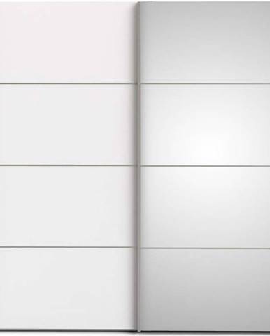 Bílá šatní skříň se zrcadlem Tvilum Verona, 182 x 202 cm