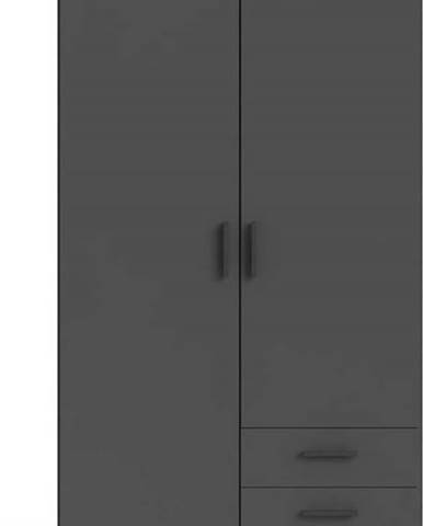 Tmavě šedá šatní skříň Tvilum Sprint, 99 x 200 cm