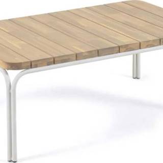 Zahradní konferenční stolek s deskou z akáciového dřeva Kave Home Cailin, 100 x 60 cm
