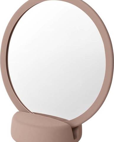 Růžové stolní kosmetické zrcadlo Blomus Sono, výška 18,5 cm