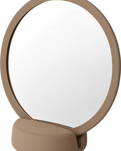 Světle hnědé stolní kosmetické zrcadlo Blomus Sono, výška 18,5 cm