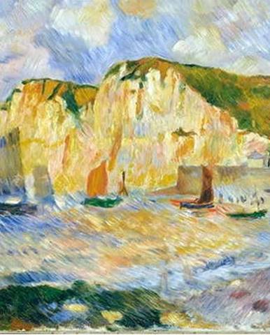 Reprodukce obrazu Auguste Renoir - Sea and Cliffs, 90 x 70 cm