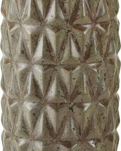 Šedá kameninová váza Villa Collection, výška 22 cm