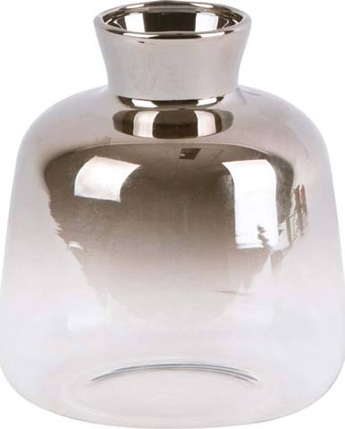 Skleněná malá váza PT LIVING Silver Fade, výška 10 cm