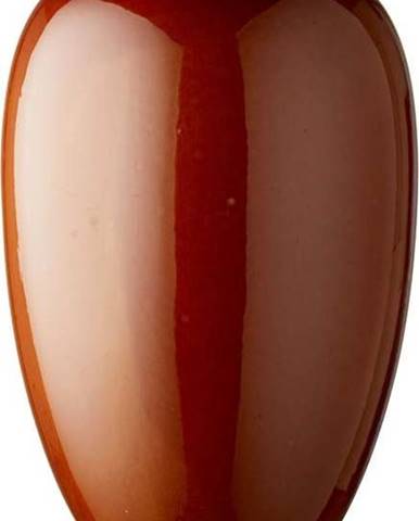 Tmavě oranžová kameninová váza Bitz, výška 50 cm