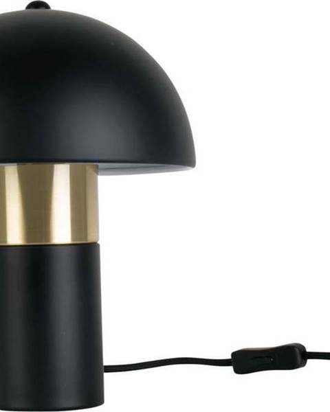 Leitmotiv Stolní lampa v černo-zlaté barvě Leitmotiv Seta, výška 26 cm