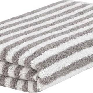 Sada 2 šedo-bílých bavlněných ručníků mjukis. Viola
