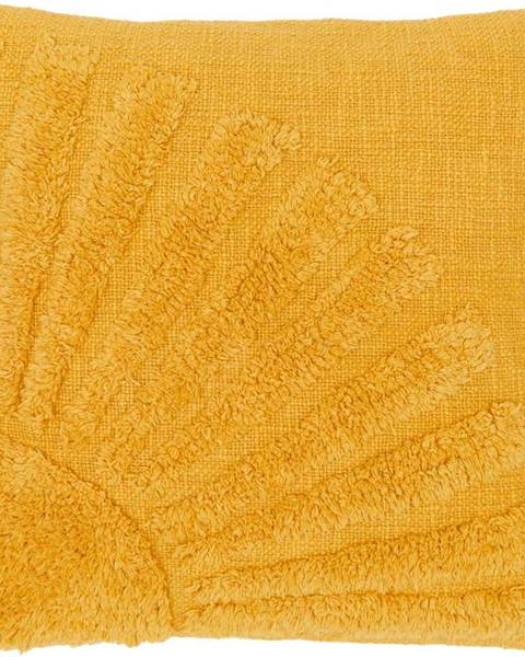 Westwing Collection Žlutý bavlněný dekorativní povlak na polštář Westwing Collection Ilari, 45 x 45 cm