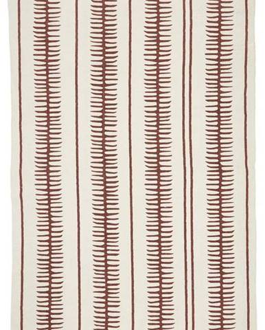 Béžovo-červený ručně tkaný bavlněný koberec Westwing Collection Rita, 50 x 80 cm