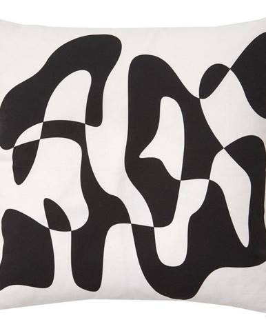 Bílo-černý bavlněný dekorativní povlak na polštář Westwing Collection, 45 x 45 cm