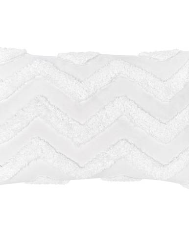 Bílý bavlněný dekorativní povlak na polštář Westwing Collection Zack, 30 x 50 cm