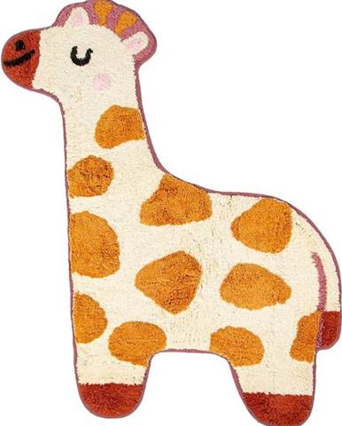 Oranžovo-béžový dětský bavlněný koberec Sass & Belle Giraffe, 57 x 80 cm