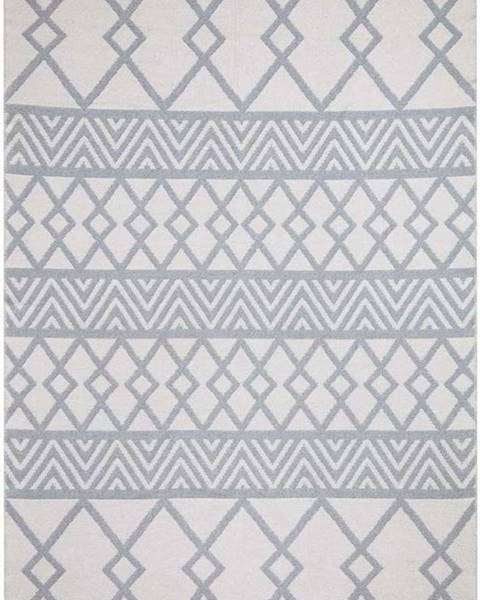Oyo home Bílo-šedý bavlněný koberec Oyo home Duo, 60 x 100 cm