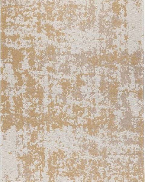 Oyo home Žluto-béžový bavlněný koberec Oyo home Casa, 75 x 150 cm