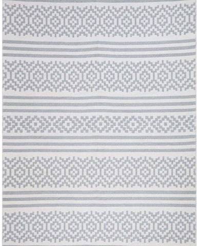 Šedo-bílý bavlněný koberec Oyo home Duo, 80 x 150 cm