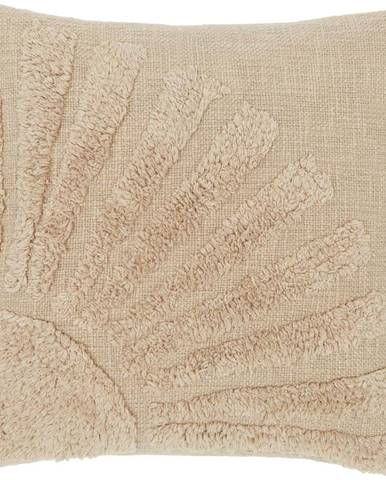 Béžový bavlněný dekorativní povlak na polštář Westwing Collection Ilari, 45 x 45 cm
