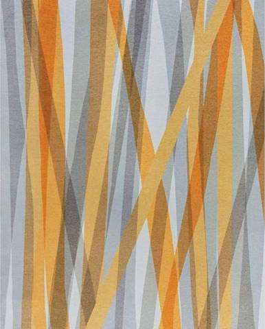 Oranžovo-šedý dvouvrstvý koberec Flair Rugs MATCH Isabella, 120 x 170 cm