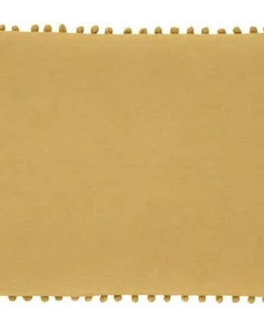 Žlutý dekorativní povlak na polštář z bavlněného perkálu Westwing Collection, 40 x 80 cm