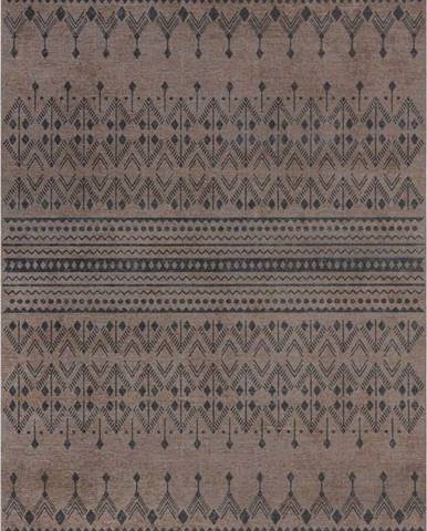 Hnědý dvouvrstvý koberec Flair Rugs MATCH Niko, 170 x 240 cm