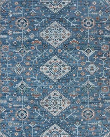 Modrý dvouvrstvý koberec Flair Rugs MATCH Chloe Traditional, 170 x 240 cm